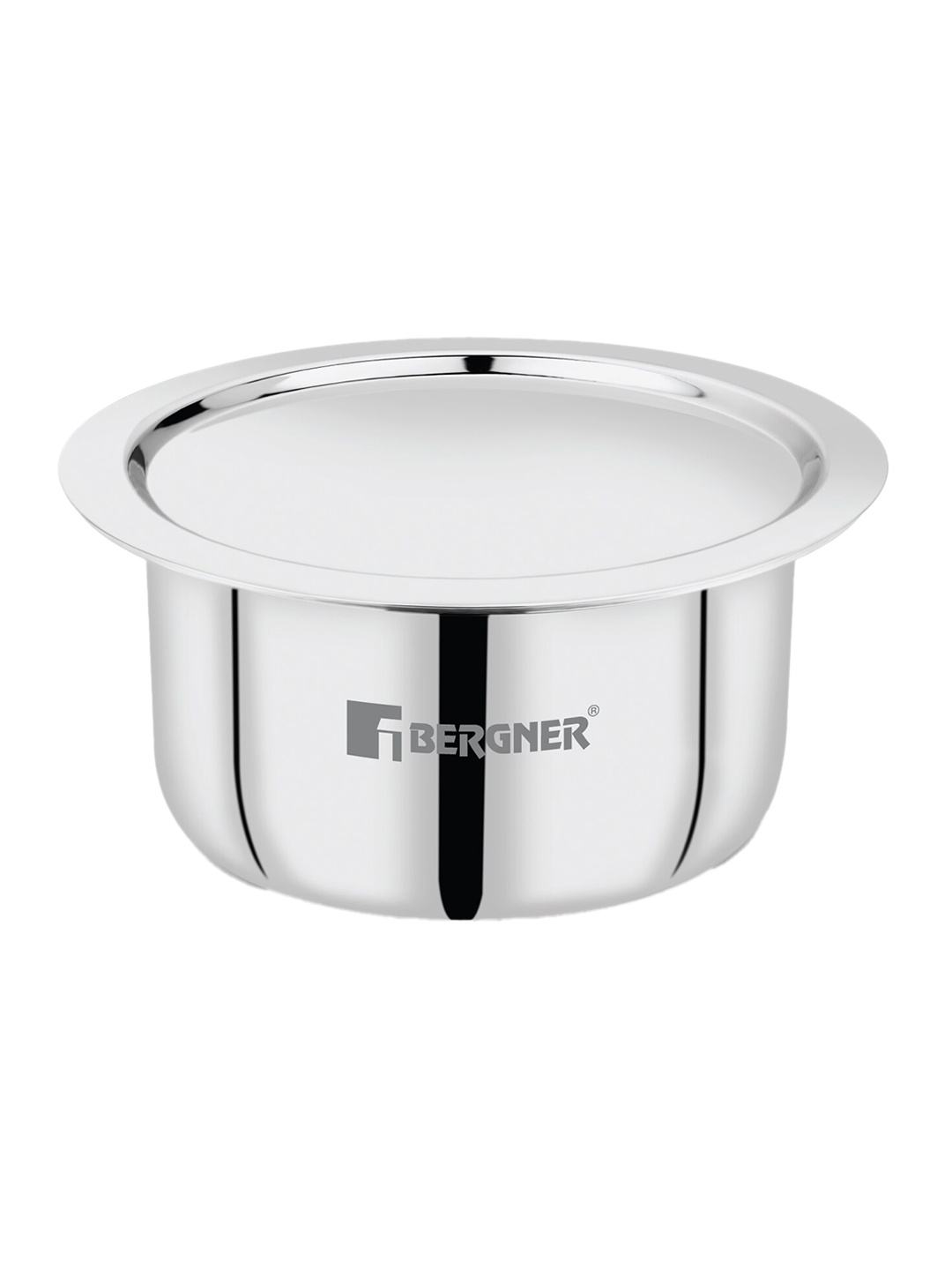 

Bergner TriPro Tri-Ply Stainless Steel Induction Bottom 20 cm (3.5 L) Tope with Steel Lid, Silver