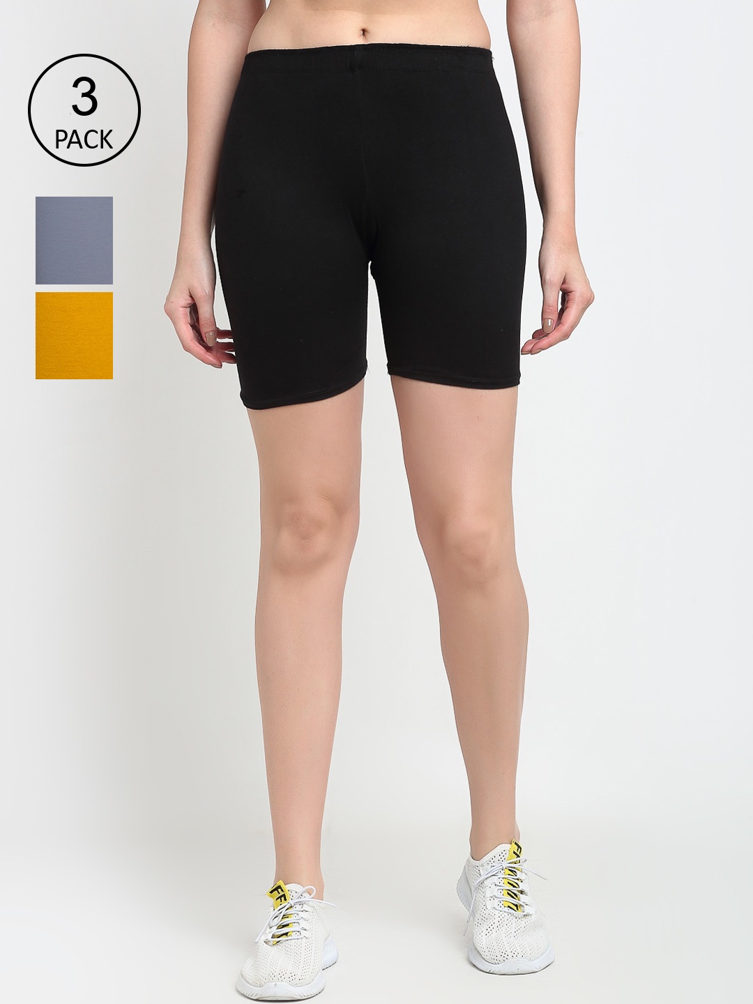 

GRACIT Women Black Cycling Sports Shorts