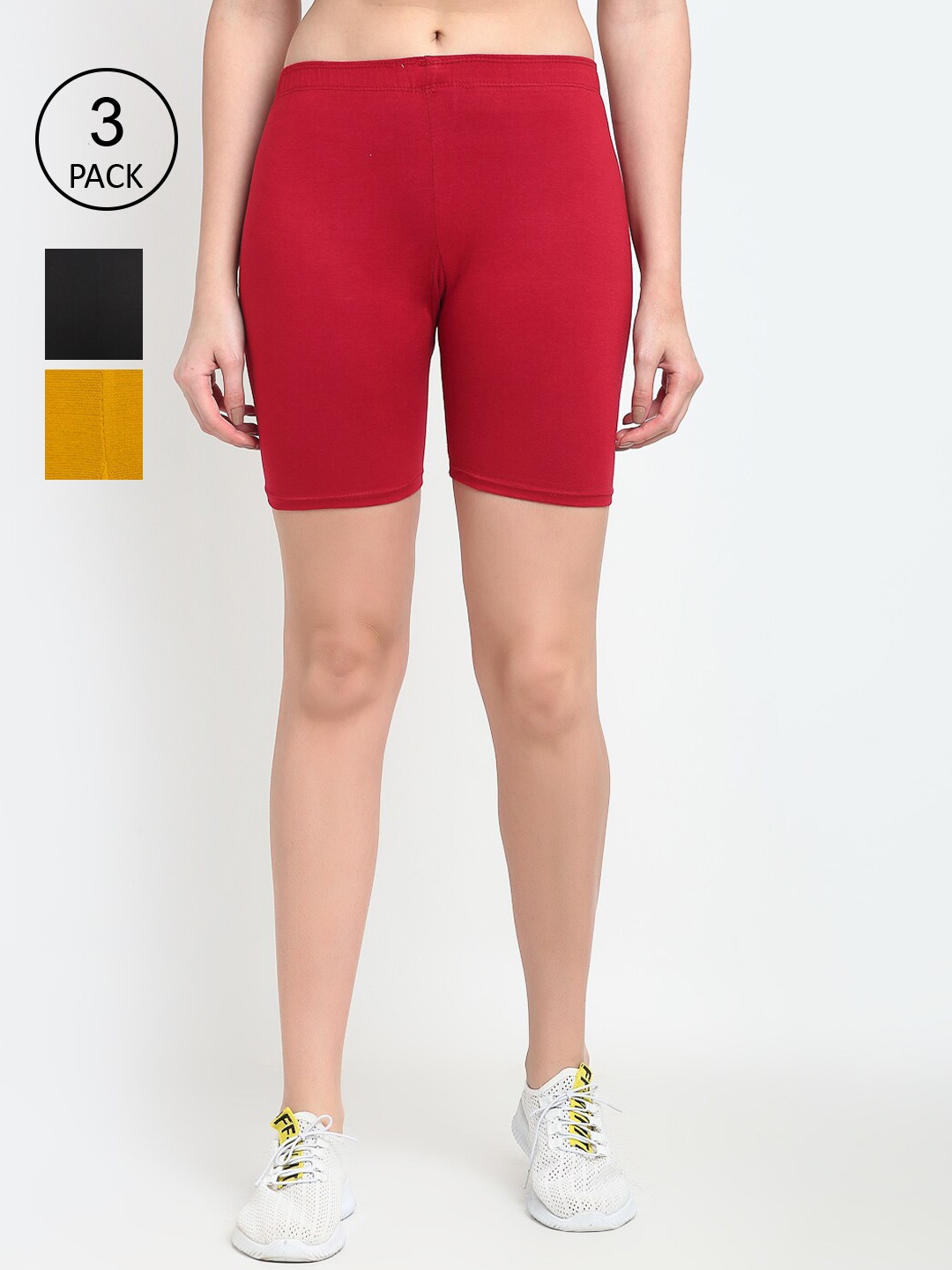 GRACIT Women Black Cycling Sports Shorts