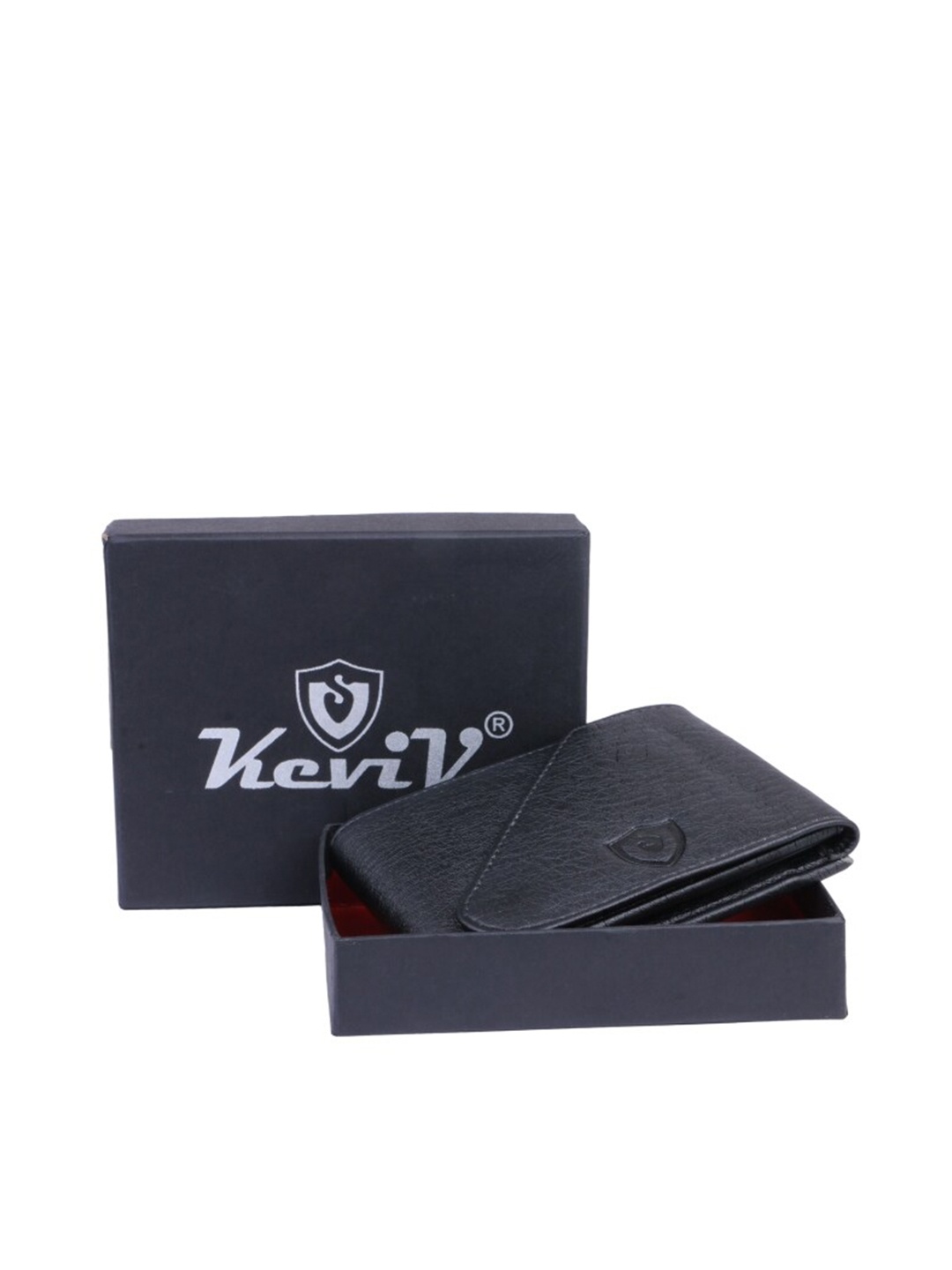 

Keviv Men Black Solid Artificial Leather Two Fold Wallet