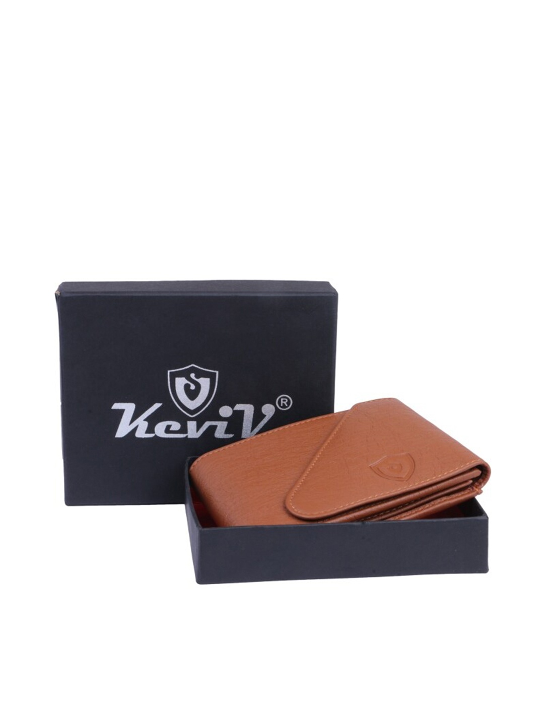 

Keviv Men Tan Leather Two Fold Wallet