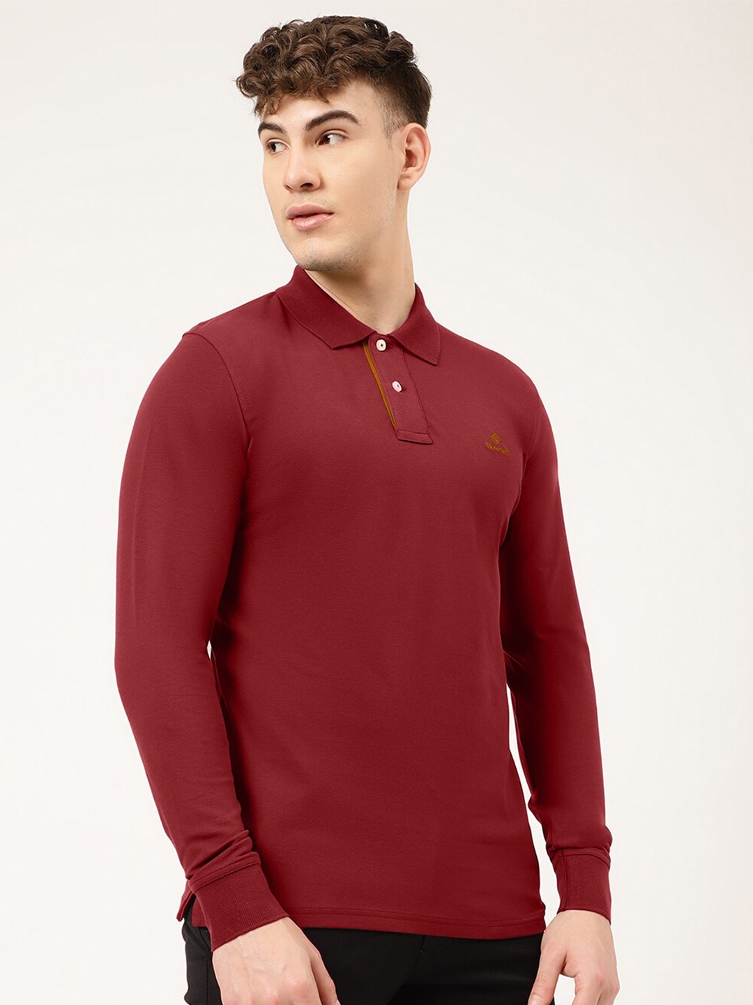 

GANT Men Navy Blue Polo Collar Cotton T-shirt