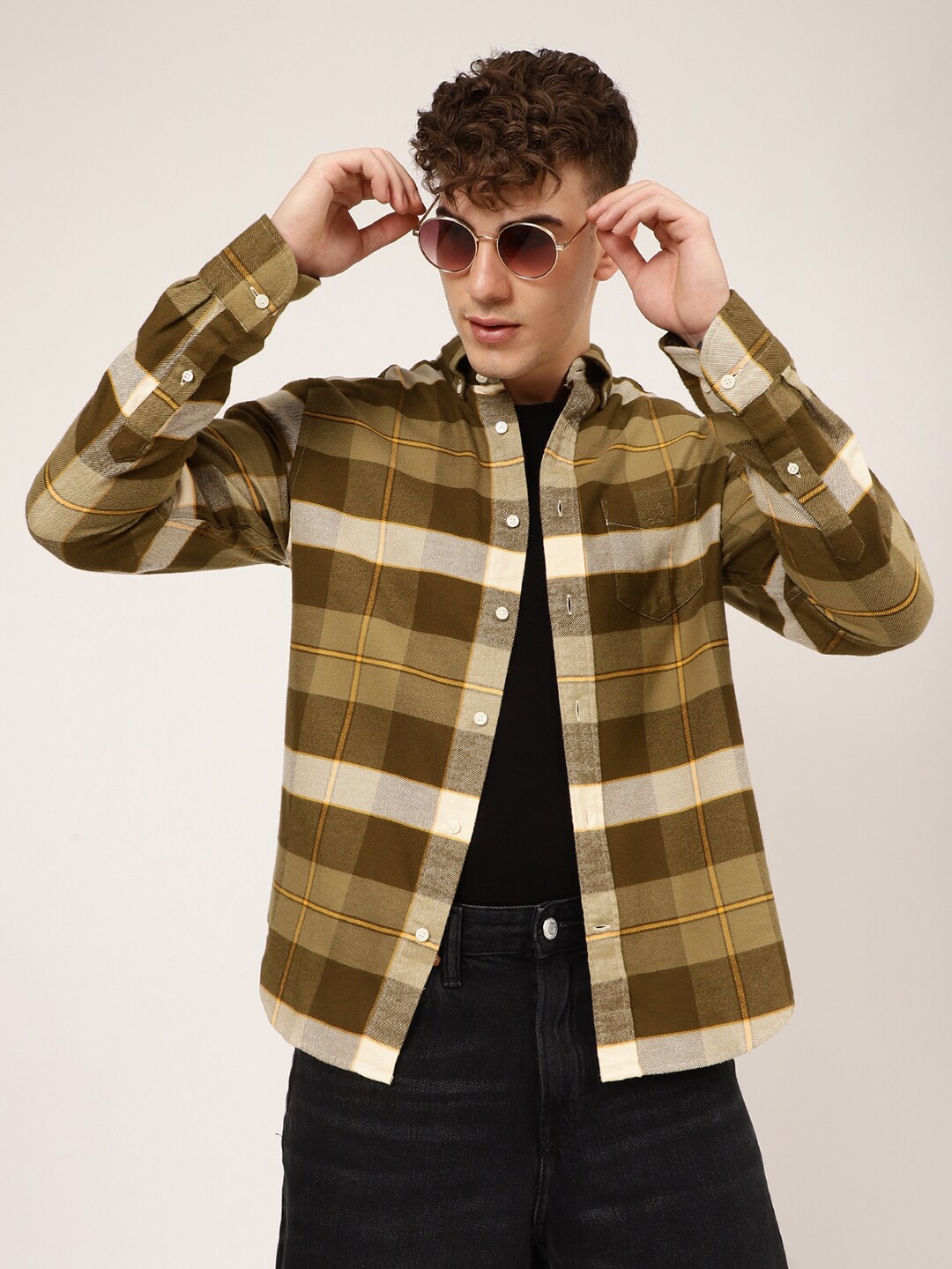 

GANT Men Green Classic Checked Casual Shirt