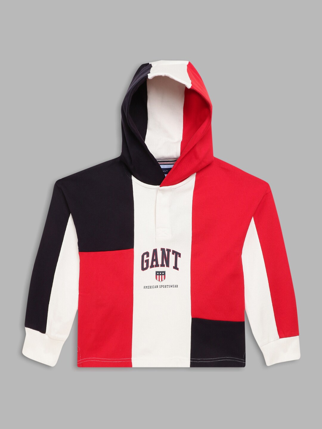 

GANT Boys White and Red Colourblocked Sweatshirt