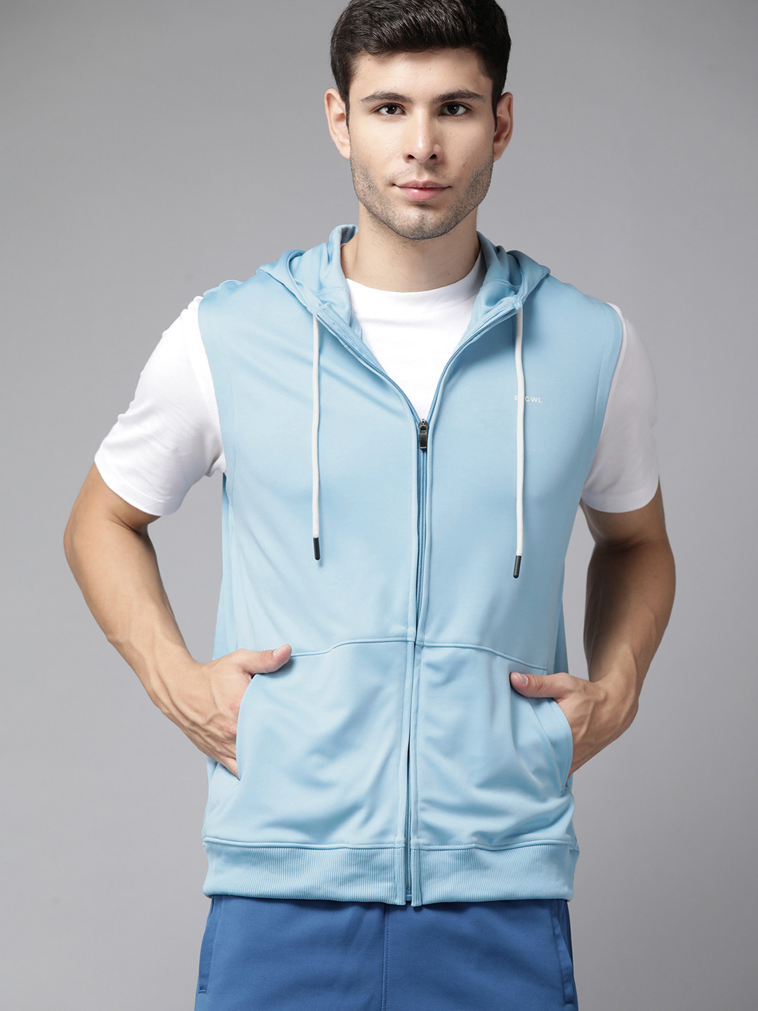 

PROWL by Tiger Shroff Men Blue Solid Running Hooded Sweatshirt