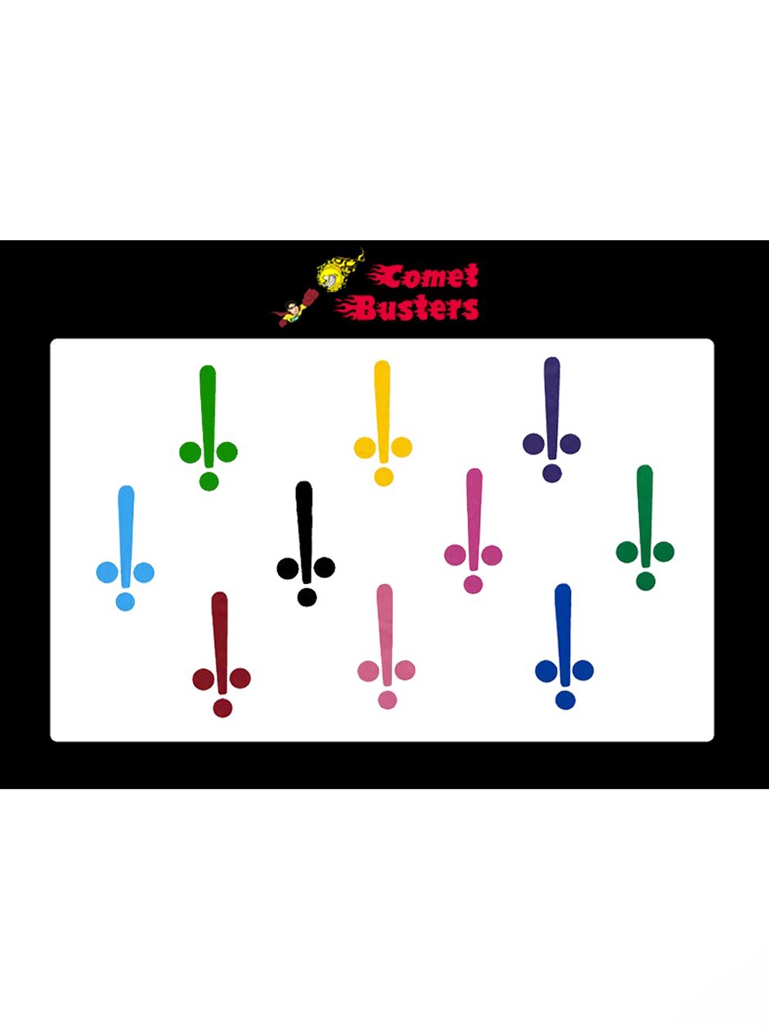 

Comet Busters 10 Pcs Multicolored Bindi, Multi
