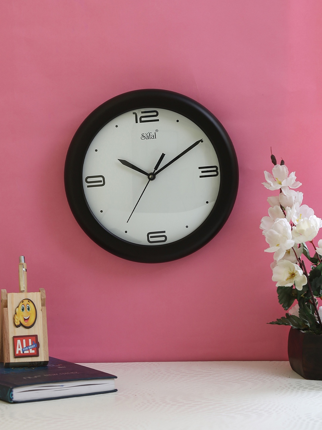 

Safal White Dial Wooden 23 cm Analogue Wall Clock