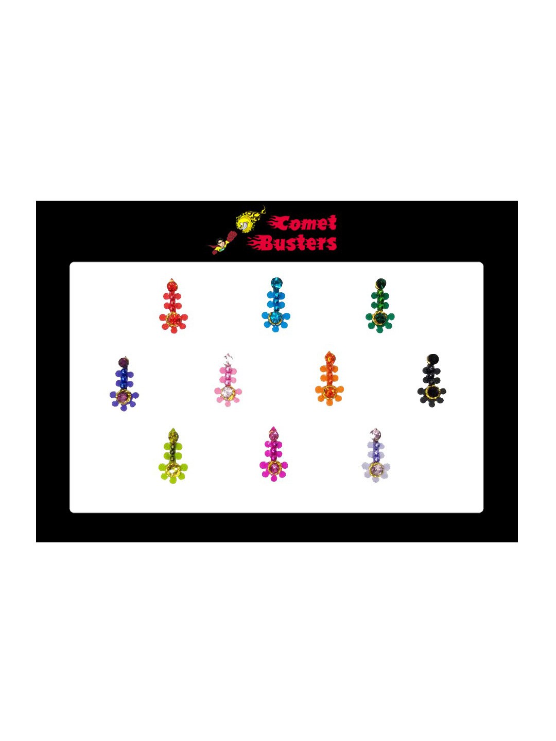 

Comet Busters 10 Pcs Multicolored Bindi, Multi