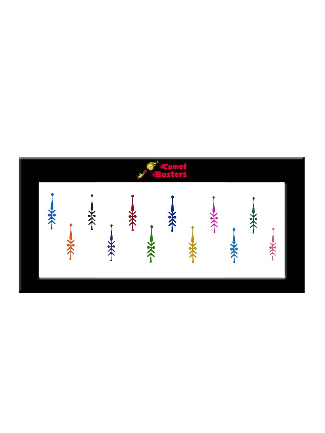 

Comet Busters 12 Pcs Multicolored Bindi, Multi