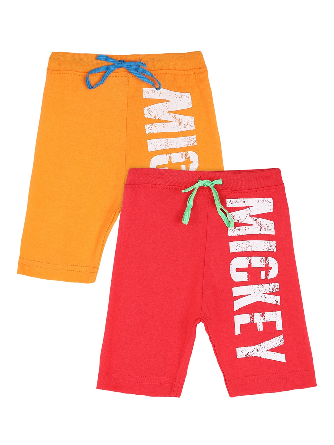 

Bodycare Kids Boys Pack of 2 MICKEY & FRIENDS Printed Lounge Capris, Orange