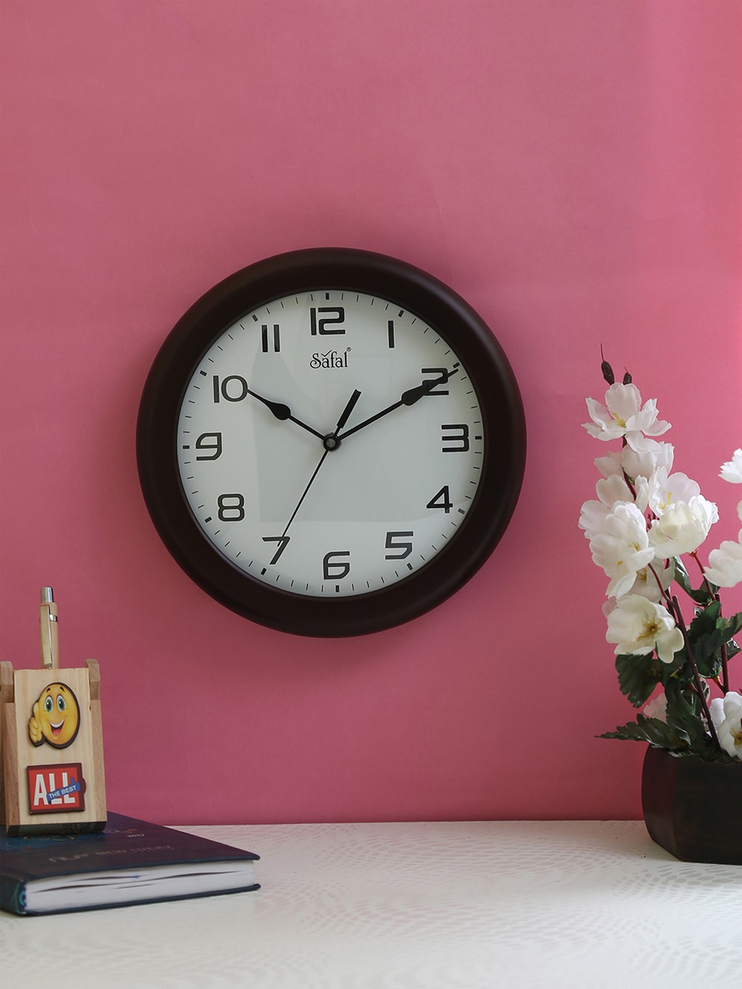 

Safal White Dial Wooden 23 cm Analogue Wall Clock