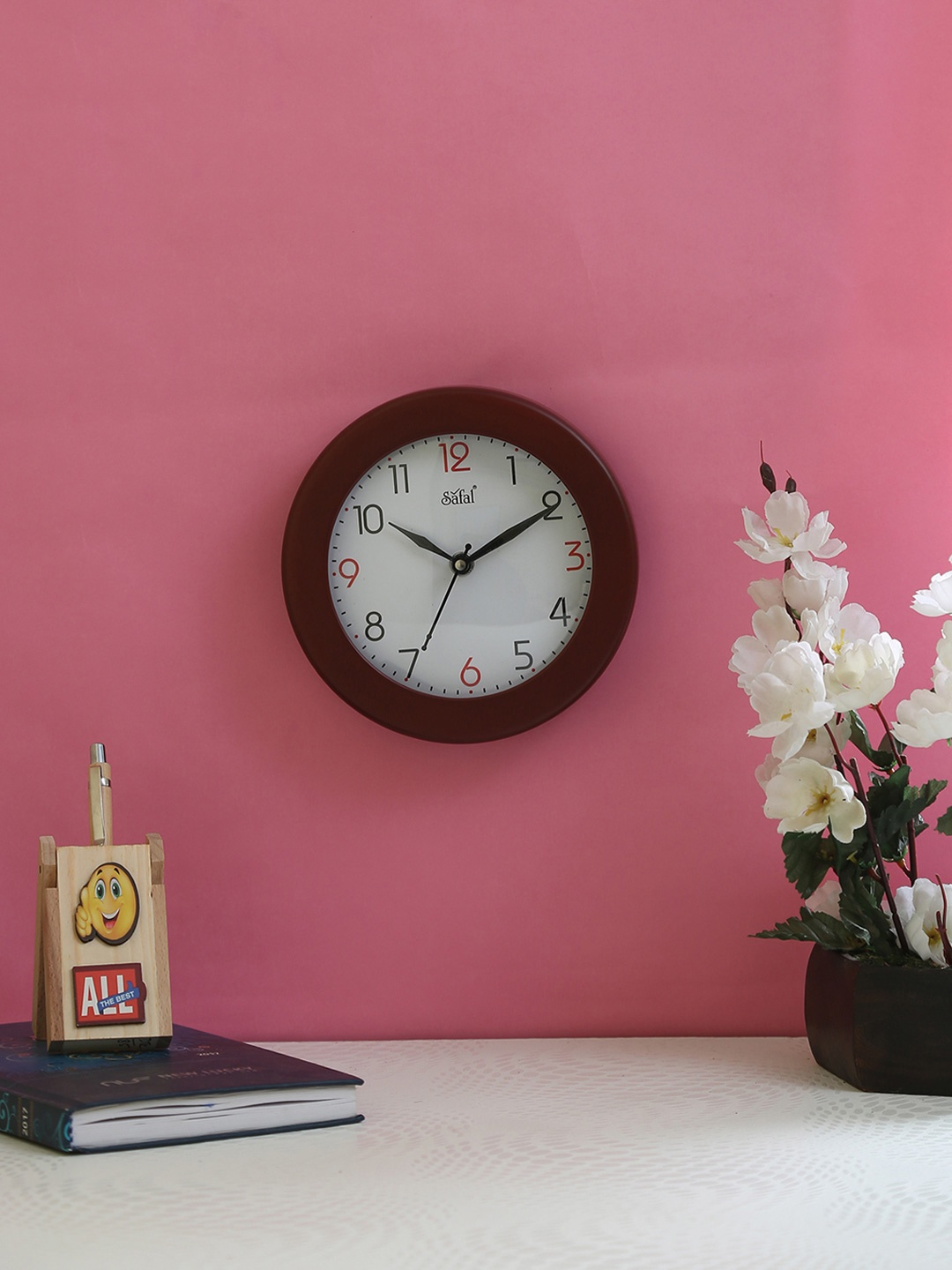

Safal White Dial Wooden 17 cm Analogue Wall Clock