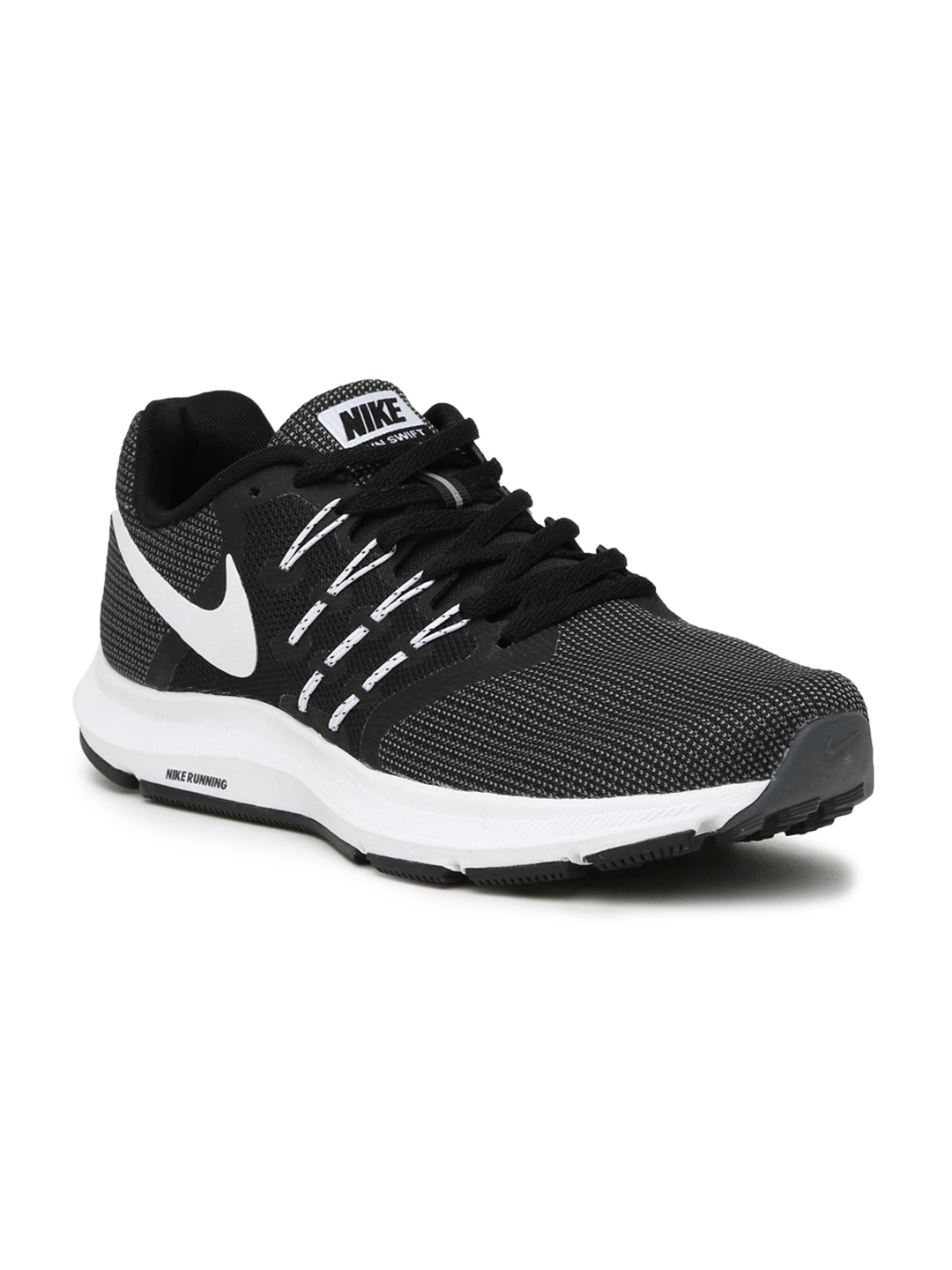 

Nike Men Black & Charcoal Grey RUN SWIFT Running Shoes