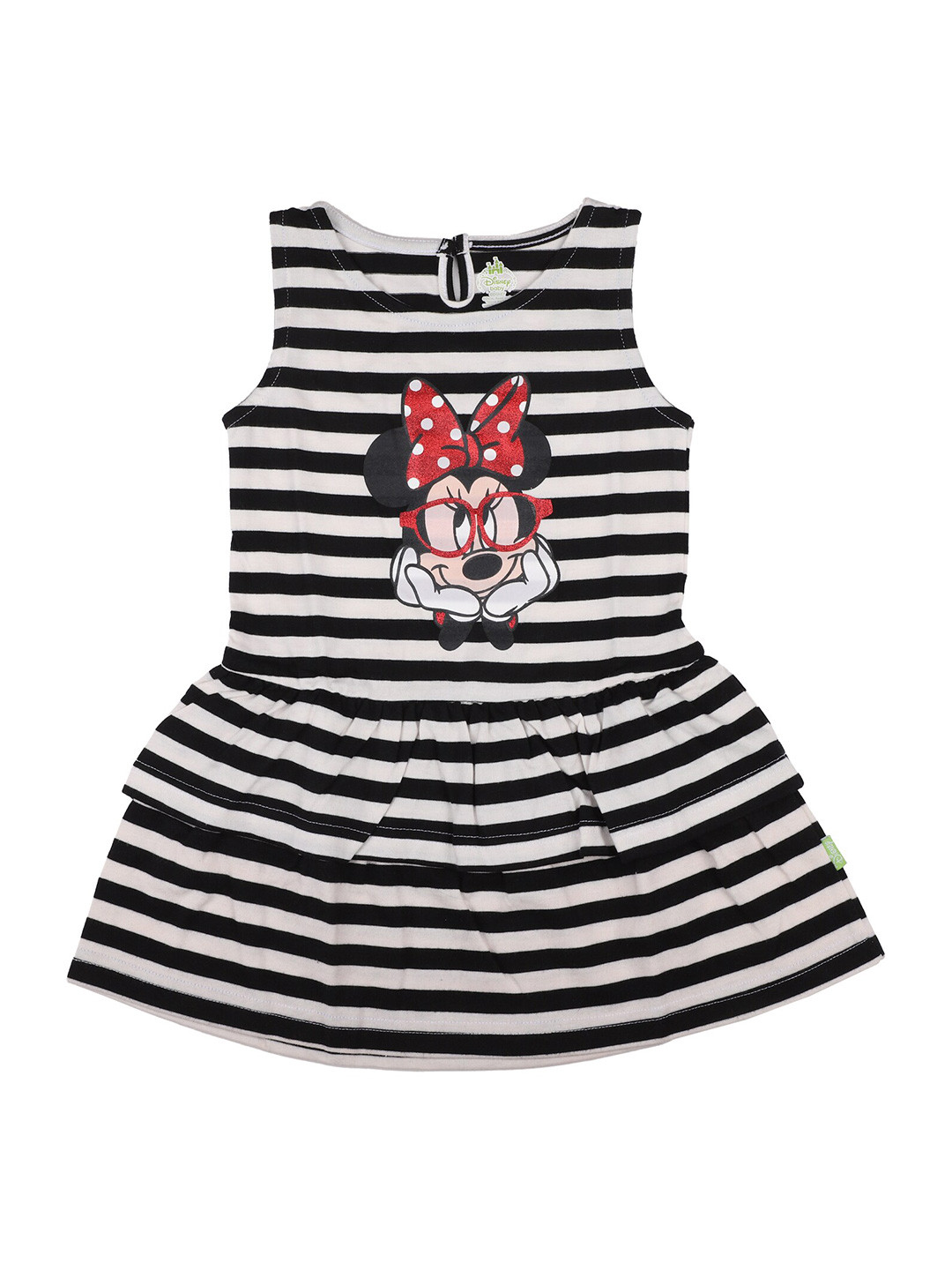 

Bodycare Black Striped Minnie Mouse Printed Cotton Dress