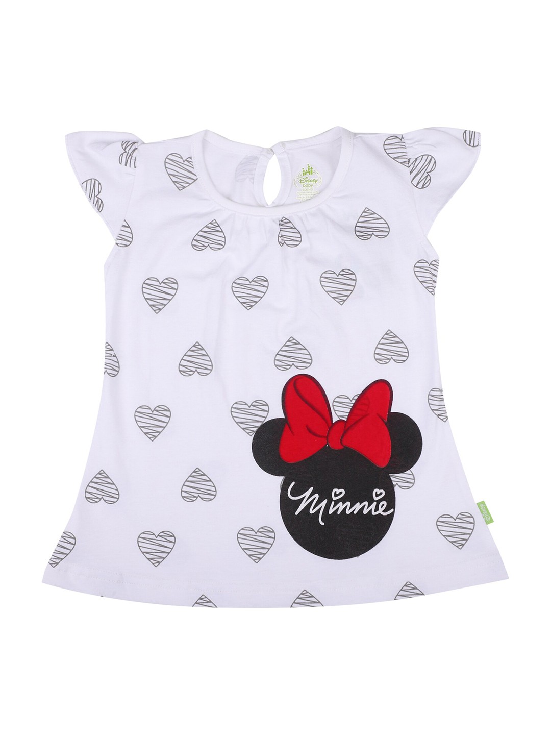 

Bodycare Girls Minnie Mouse Print A-Line Dress, Off white