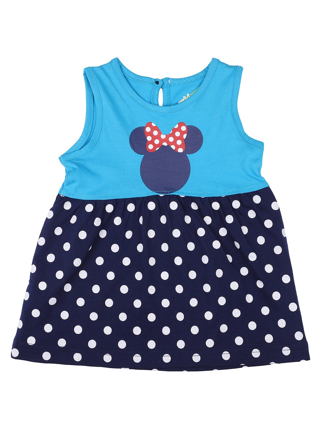 

Bodycare Blue Minnie Mouse Printed A-Line Dress