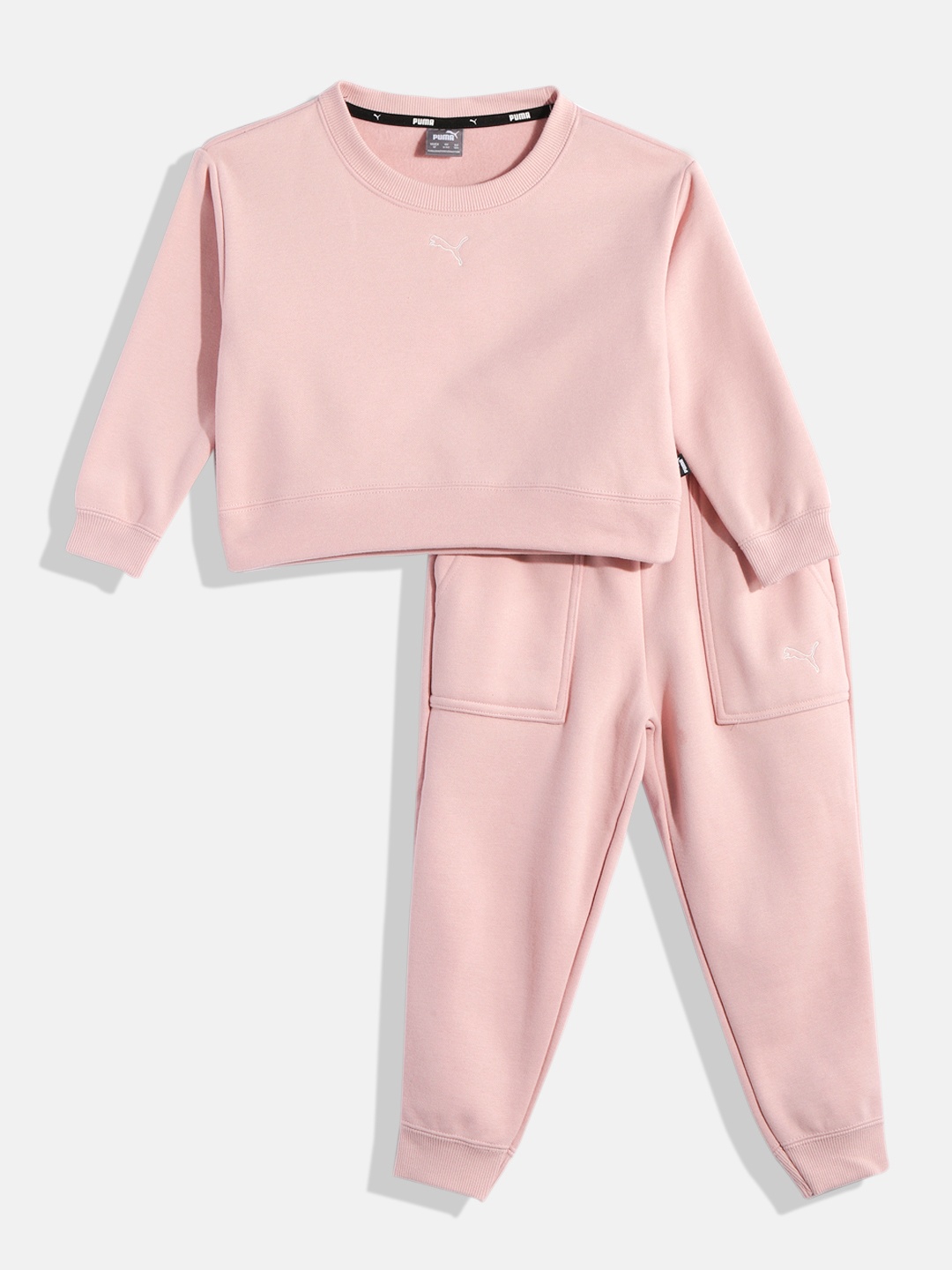 

Puma Girls Relaxed Fit T-shirt With Pyjamas, Pink