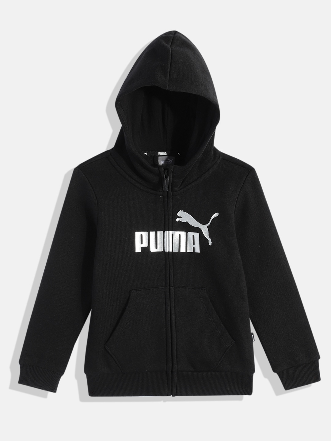 

Puma Girls Black Brand Logo Printed Outdoor Regular Fit Bomber Jacket