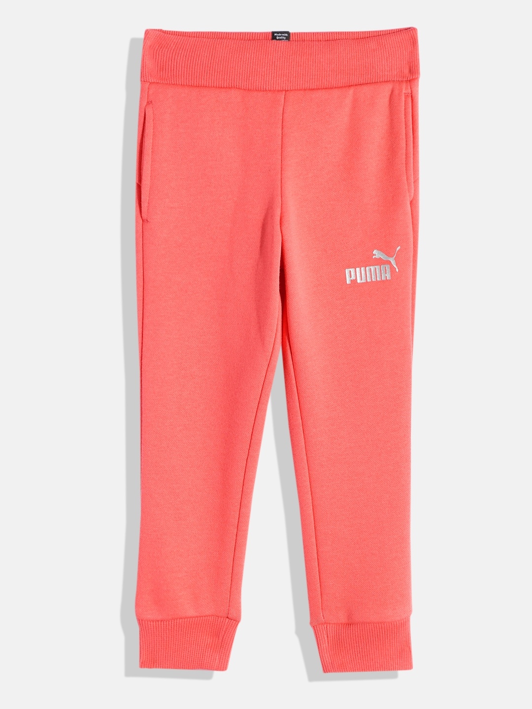 

Puma Girls Regular Fit Solid Joggers, Peach