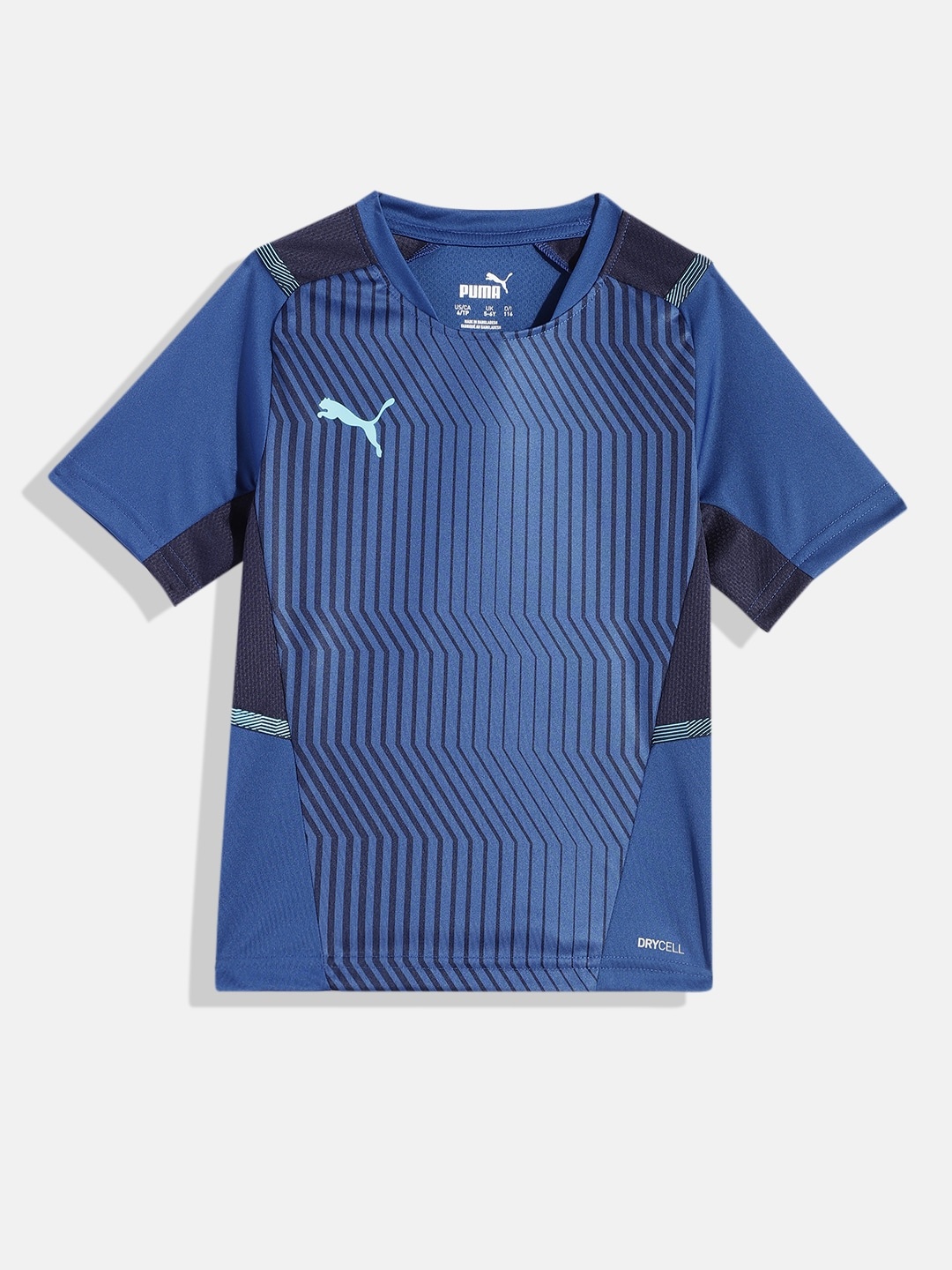 

Puma Kids Blue Striped dryCELL teamCUP Training Youth Jersey