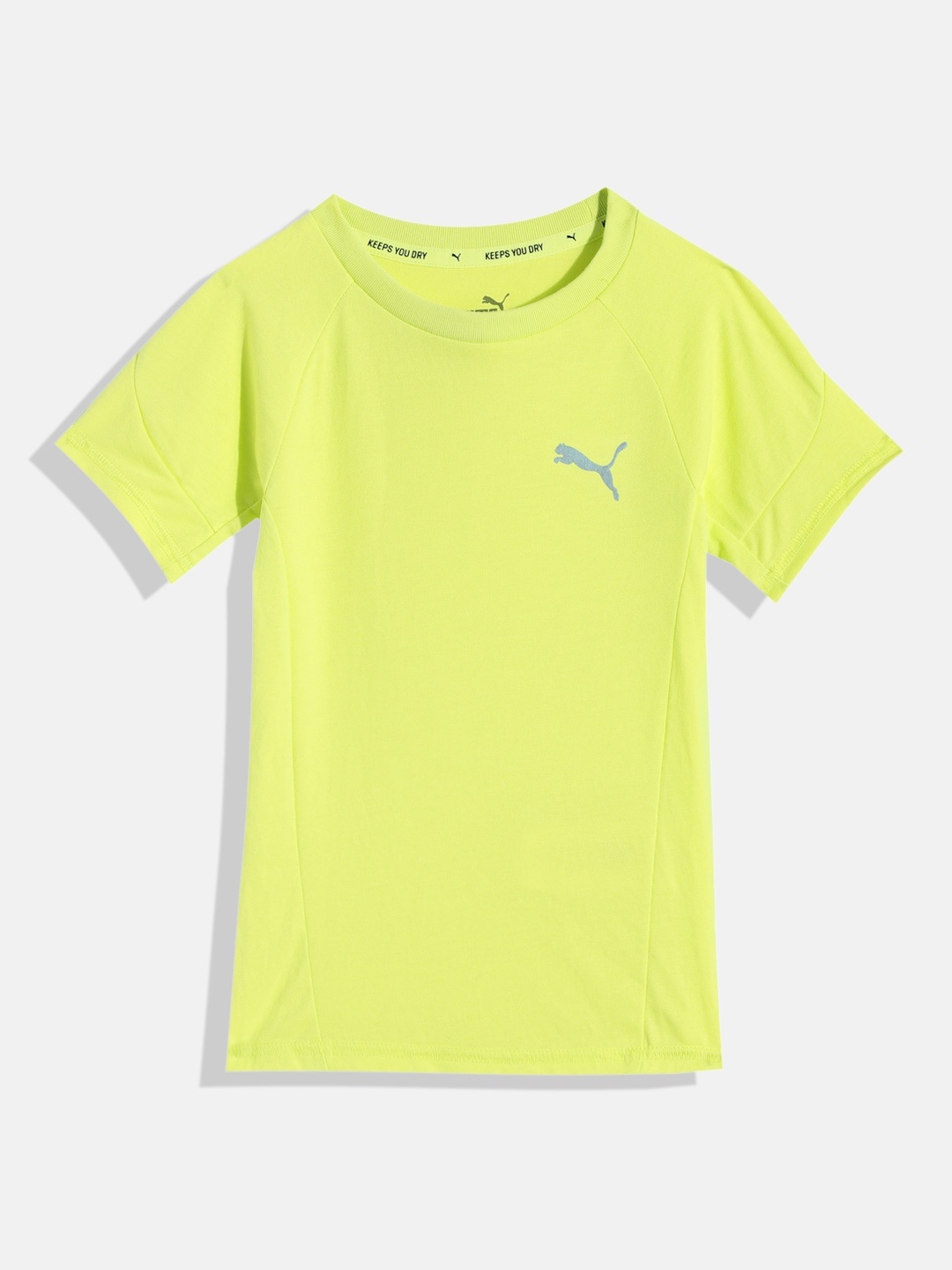 

Puma Boys Lime Green Evostripe dryCell Slim Fit T-shirt