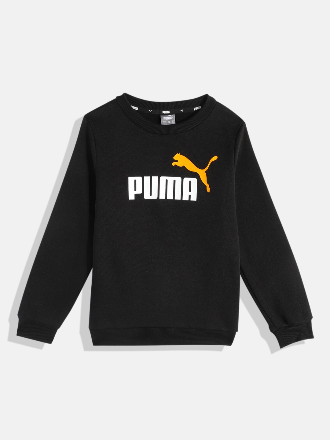 

Puma Boys Black Brand Logo Printed Sweatshirt