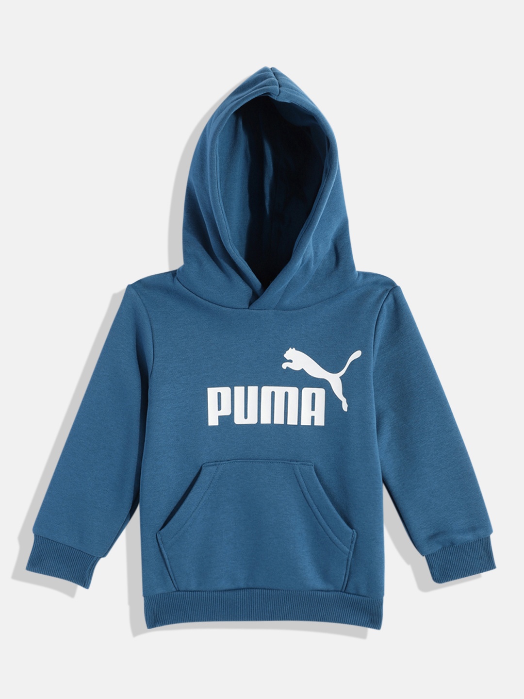 

Puma Boys Blue Brand Logo Printed Hooded Sweatshirt