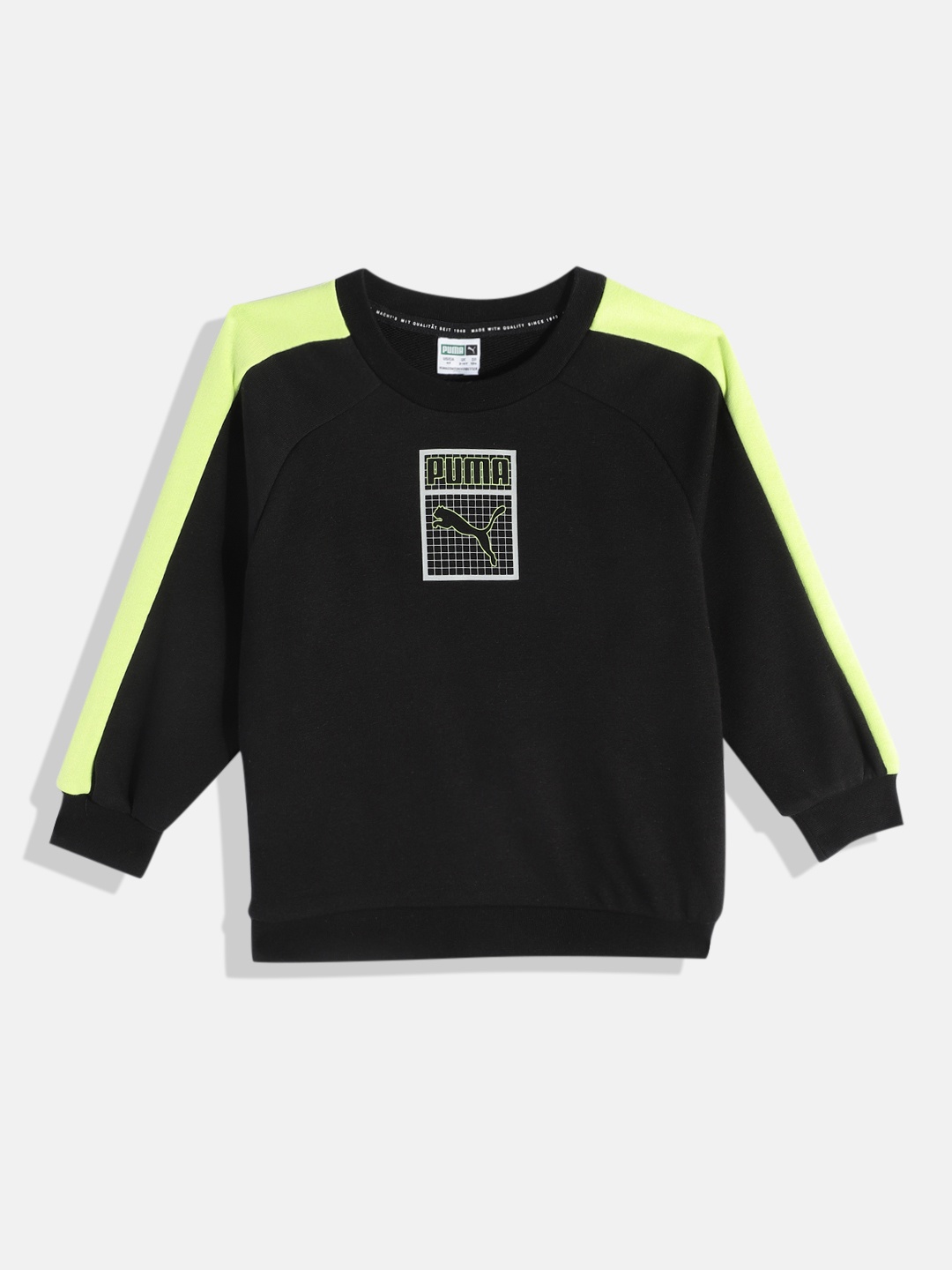 

Puma Boys Black Brand Logo Printed Sweatshirt