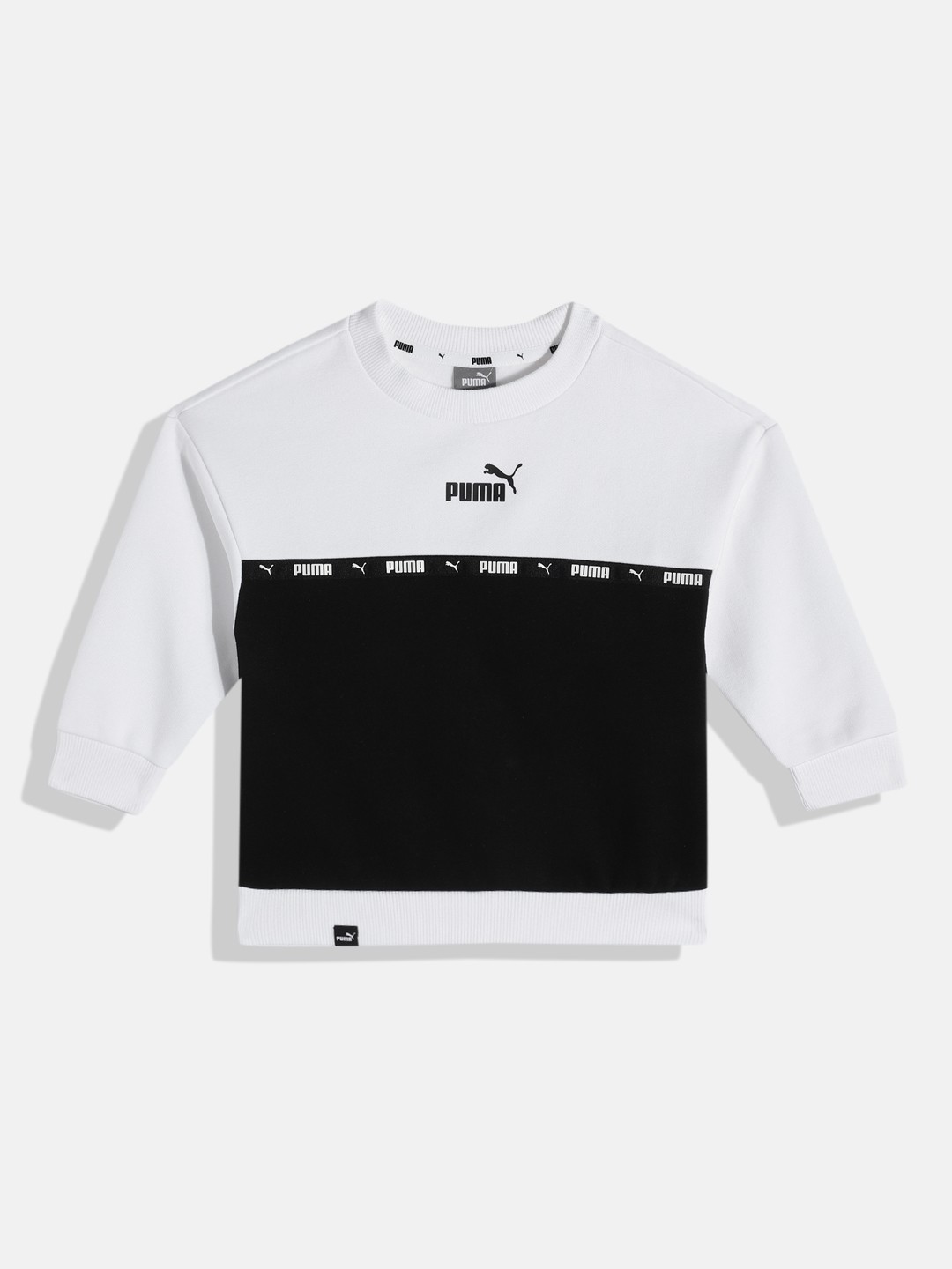 

Puma Girls White & Black Colourblocked Sweatshirt
