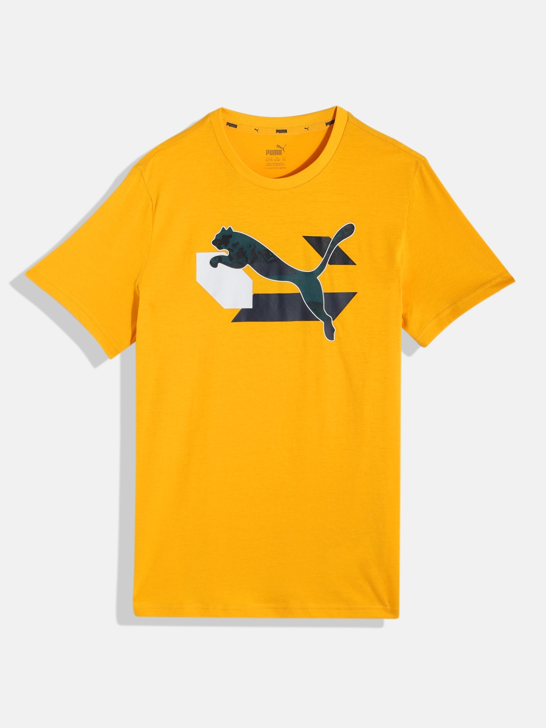 

Puma Boys Alpha Printed T-shirt, Yellow