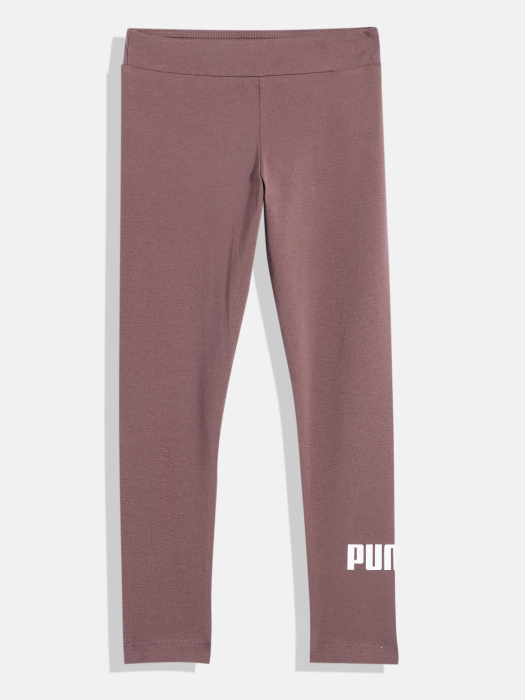 

Puma Girls Essentials Logo Slim Tight Fit Ankle Length Knitted Tights, Mauve
