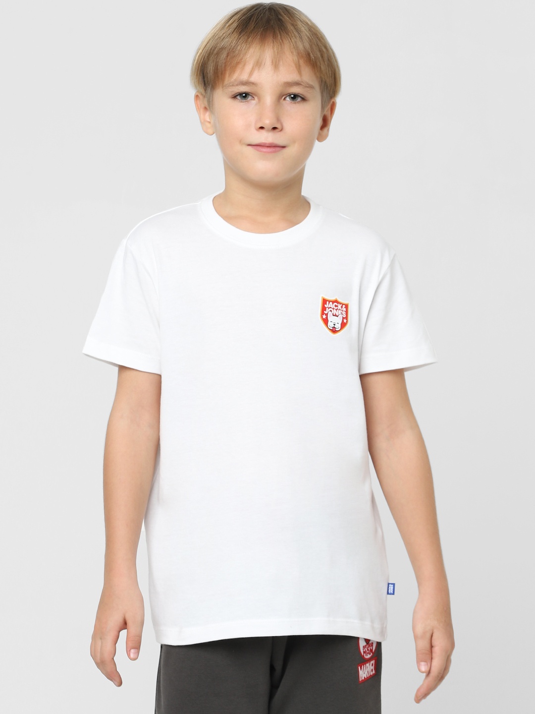 

Jack & Jones Junior Boys White Slim Fit T-shirt