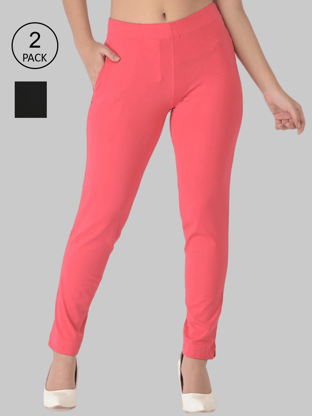 

Dollar Missy Women Black Relaxed Wrinkle Free Cotton Trousers