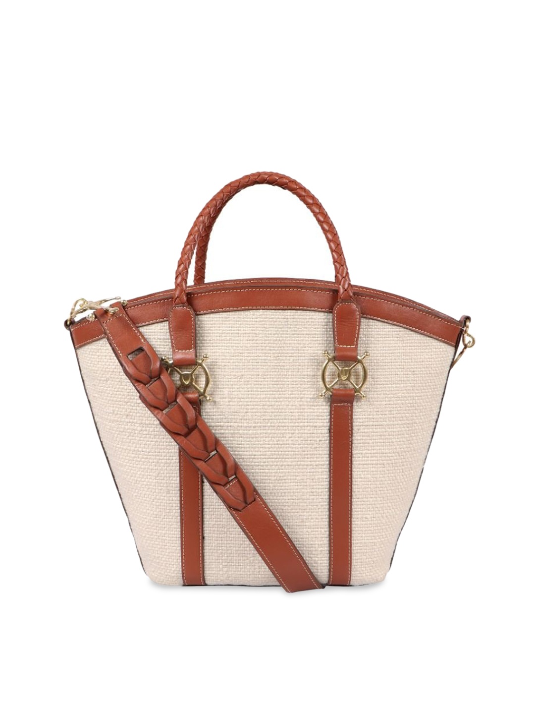 

Hidesign White Leather Swagger Handheld Bag