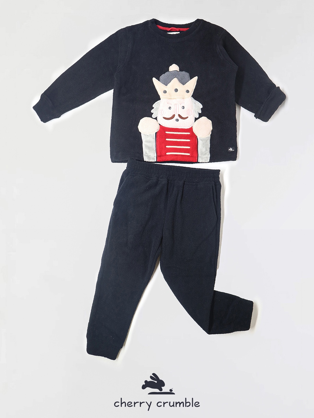 

Cherry Crumble Boys Black & Brown Printed Night suit