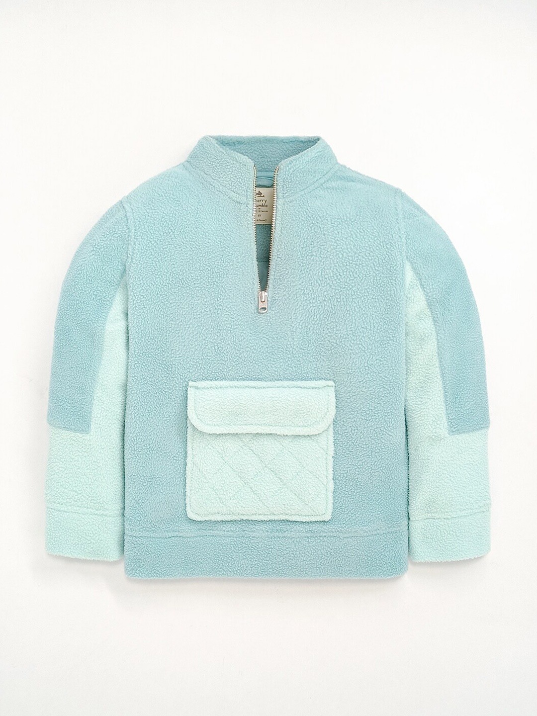 

Cherry Crumble Boys Blue Mock Collar Sweatshirt