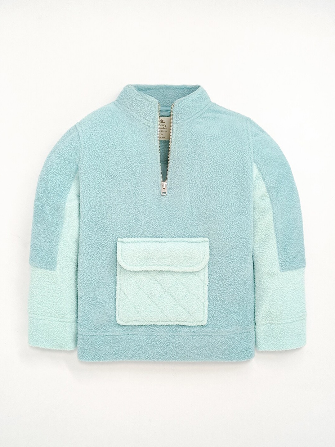 

Cherry Crumble Boys Blue Mock Collar Sweatshirt