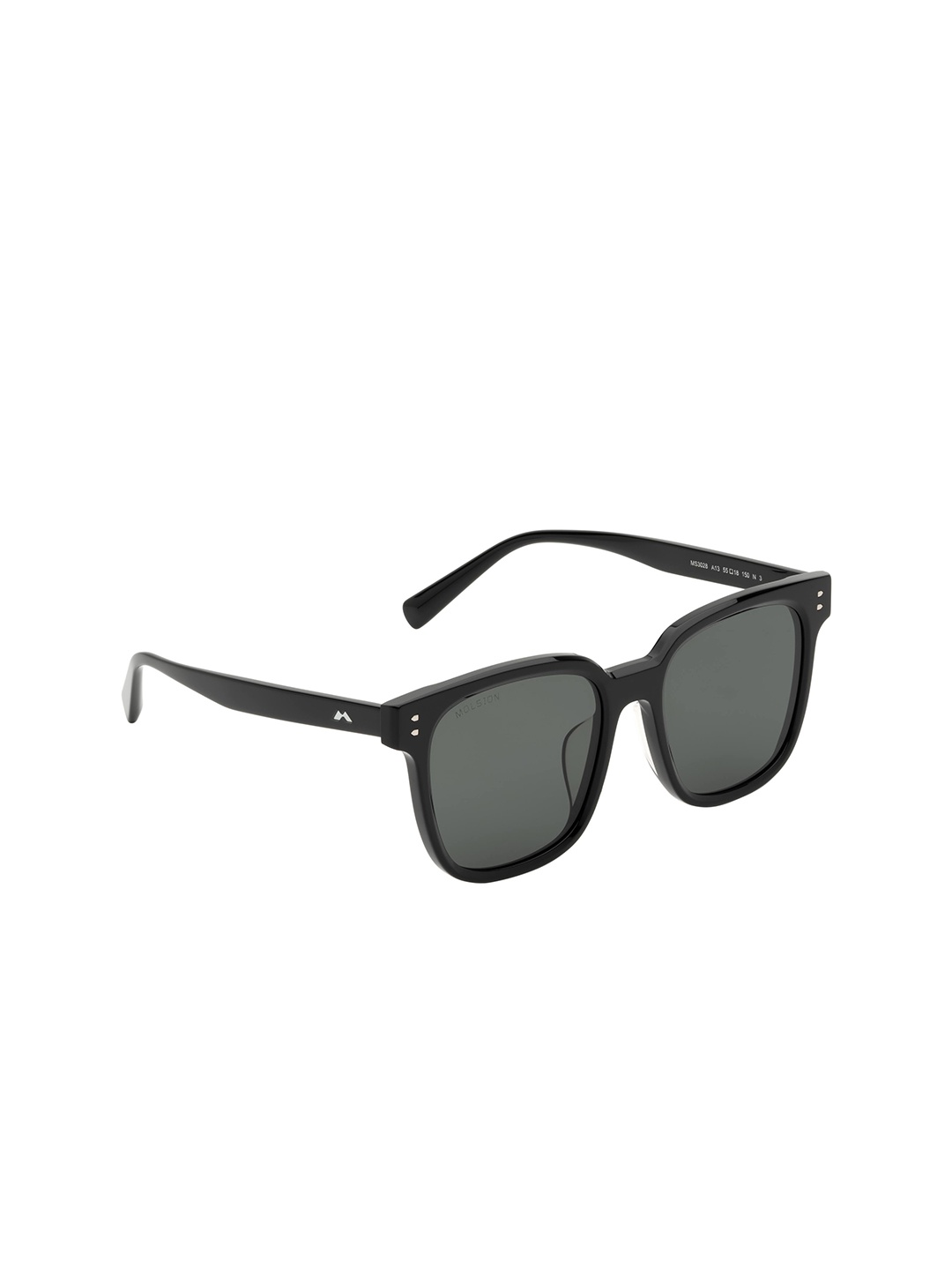 

MOLSION Men Grey Lens & Black Square Sunglasses with UV Protected Lens