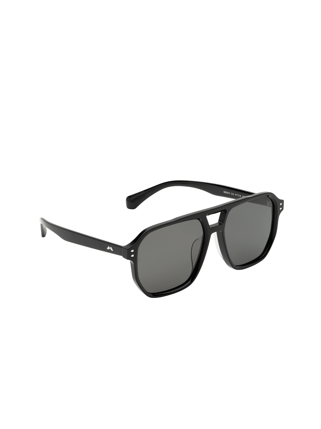 

MOLSION Men Grey Lens & Black Square Sunglasses with Polarised Lens