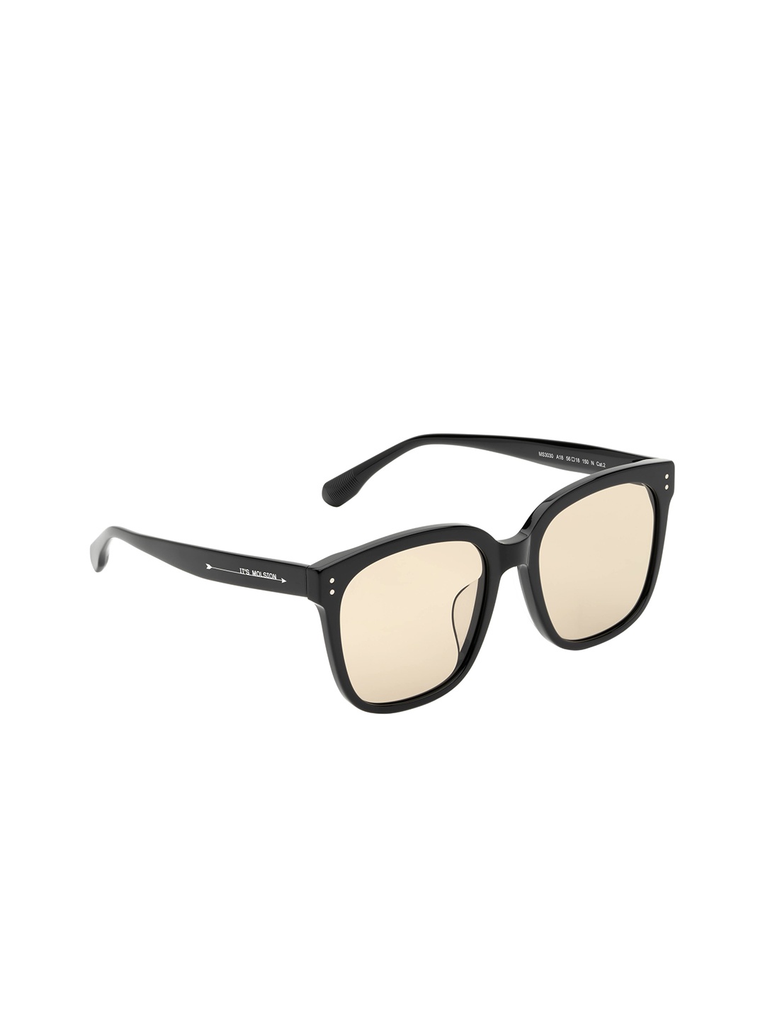 

MOLSION Men Green Lens & Black Square Sunglasses with UV Protected Lens