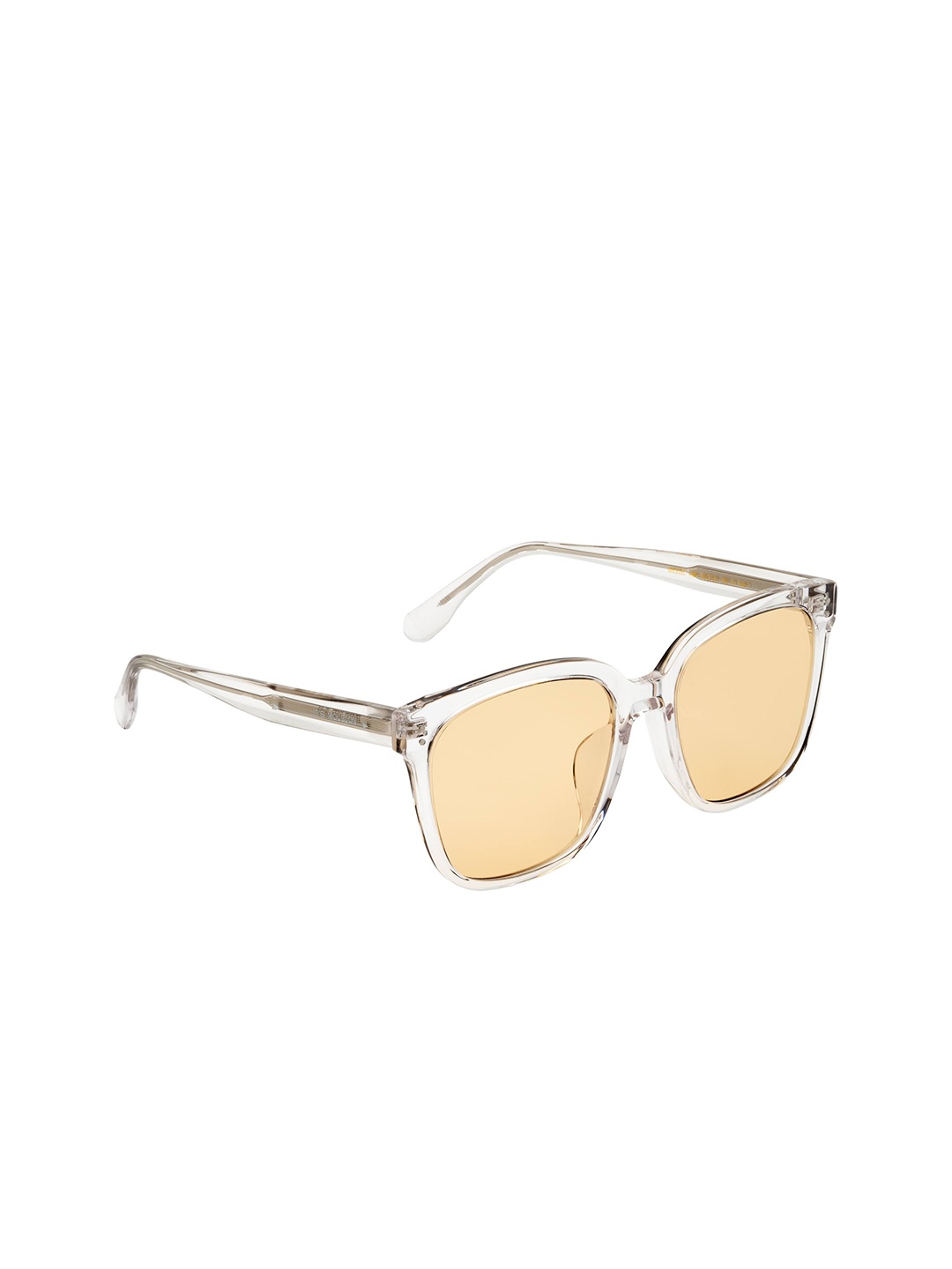 

MOLSION Men Yellow Lens & White Aviator Sunglasses with UV Protected Lens