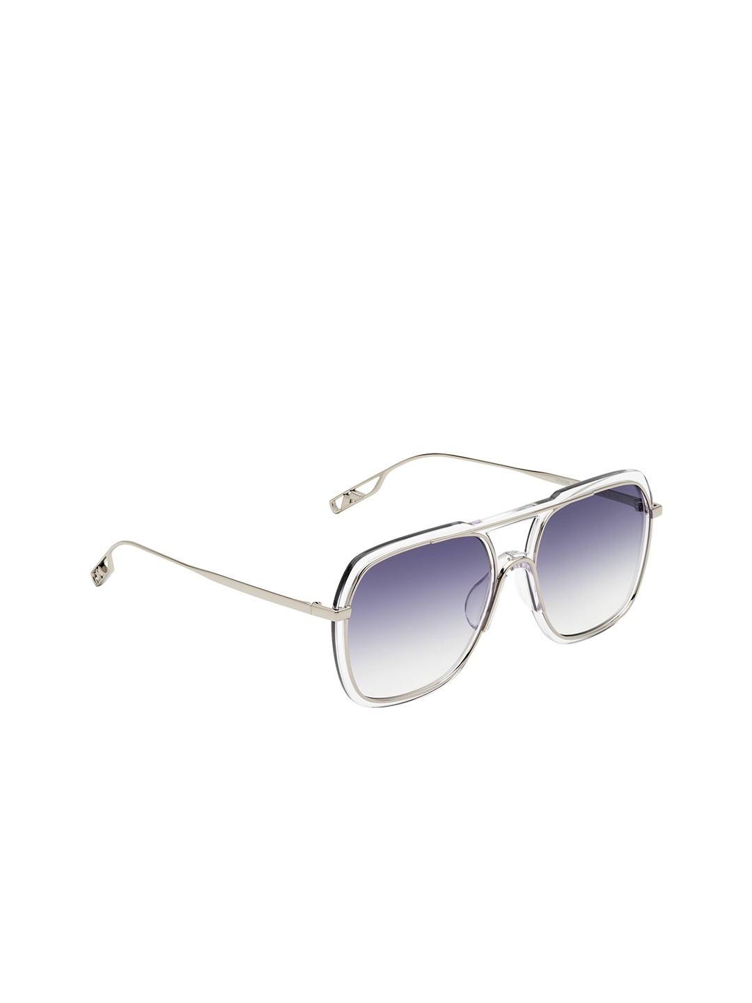 

MOLSION Men Grey Lens & White Aviator Sunglasses with UV Protected Lens