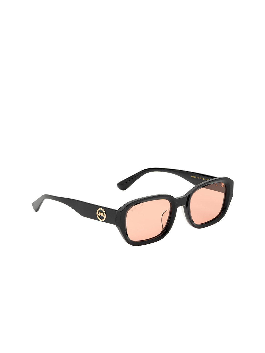 

MOLSION Men Clear Lens & Black Rectangle Sunglasses with UV Protected Lens, Transparent