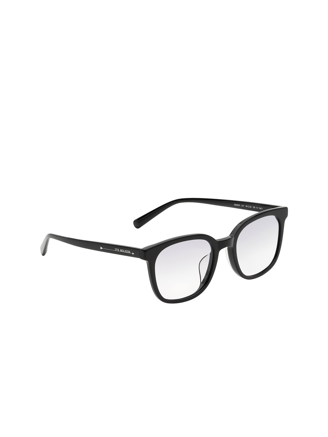 

MOLSION Men Grey Lens & Black Oval Sunglasses with UV Protected Lens
