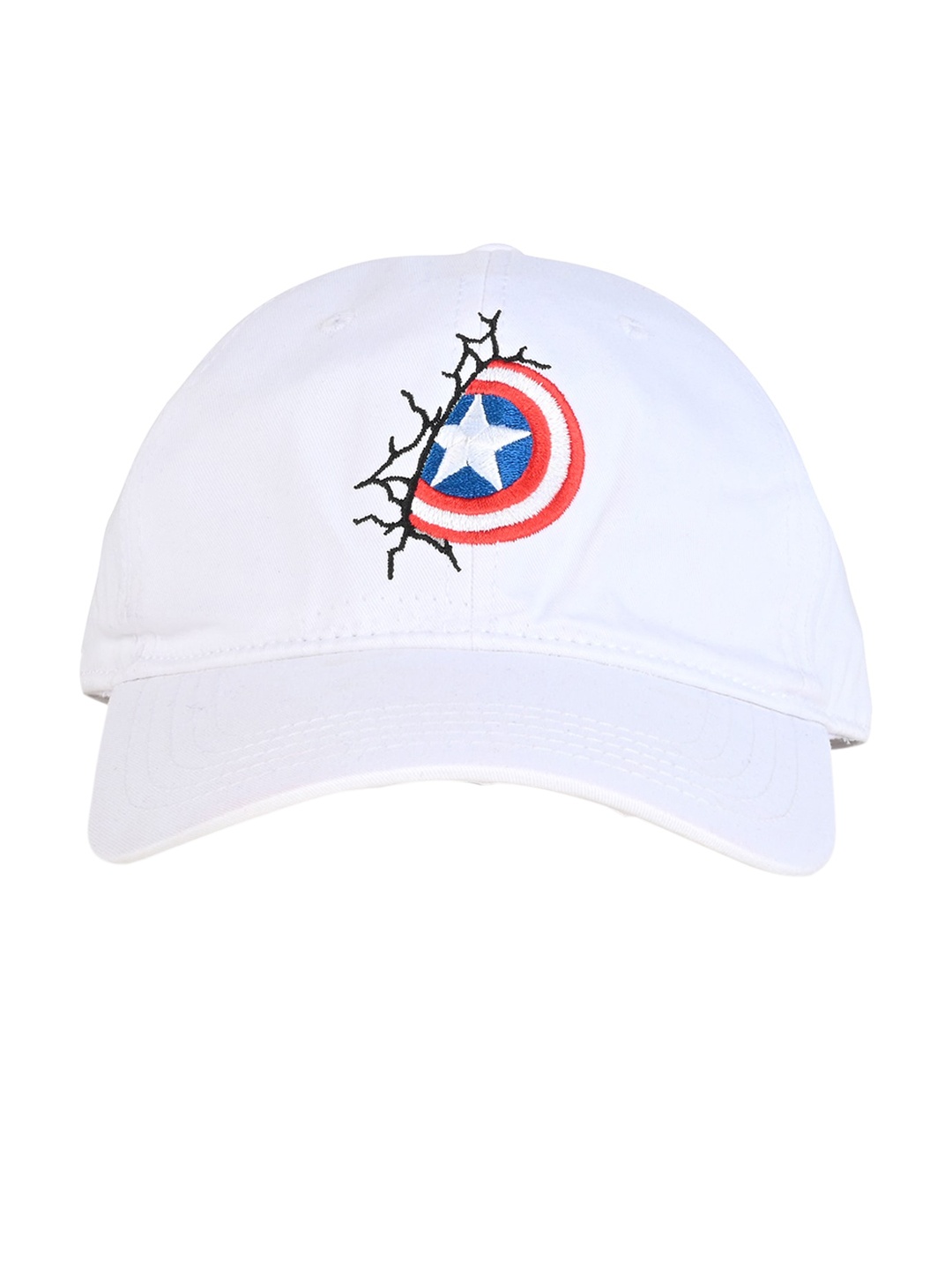 

Marvel Boys Pure cotton White & Red Embroidered Visor Cap