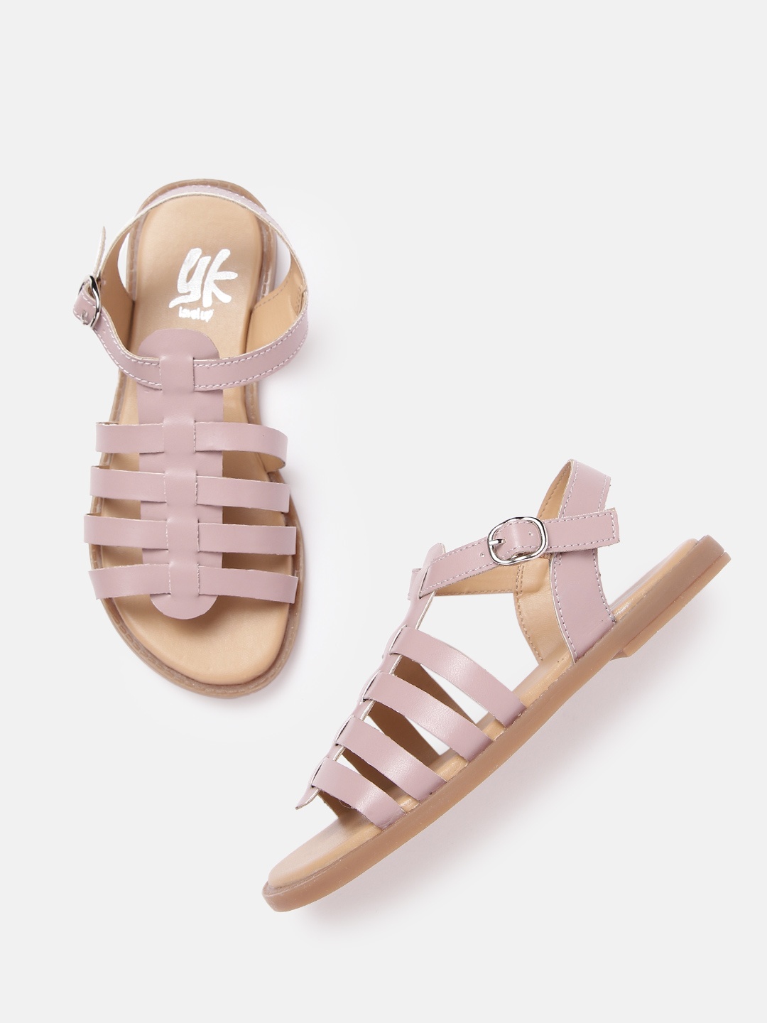 

YK Girls Dusty Pink Solid Gladiators, Rose