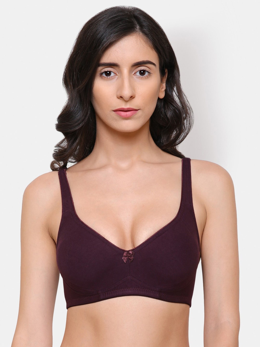 

College Girl Purple Non-Wired Non Padded T-shirt Bra NW-LM1750