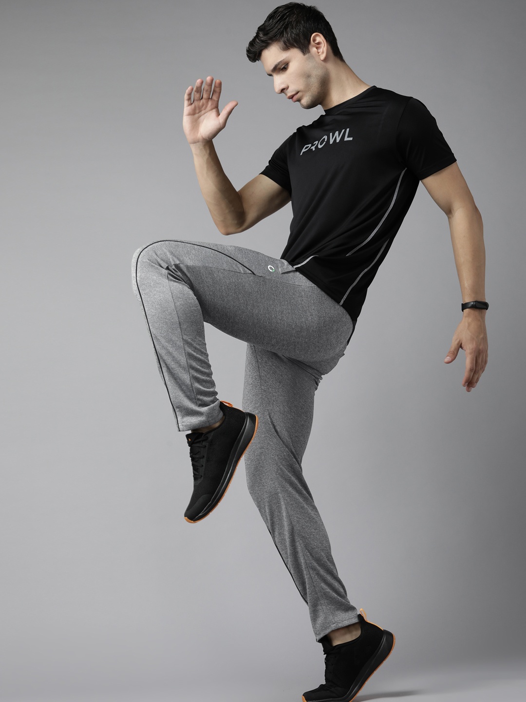 

PROWL by Tiger Shroff Men Grey Solid Running Track Pants