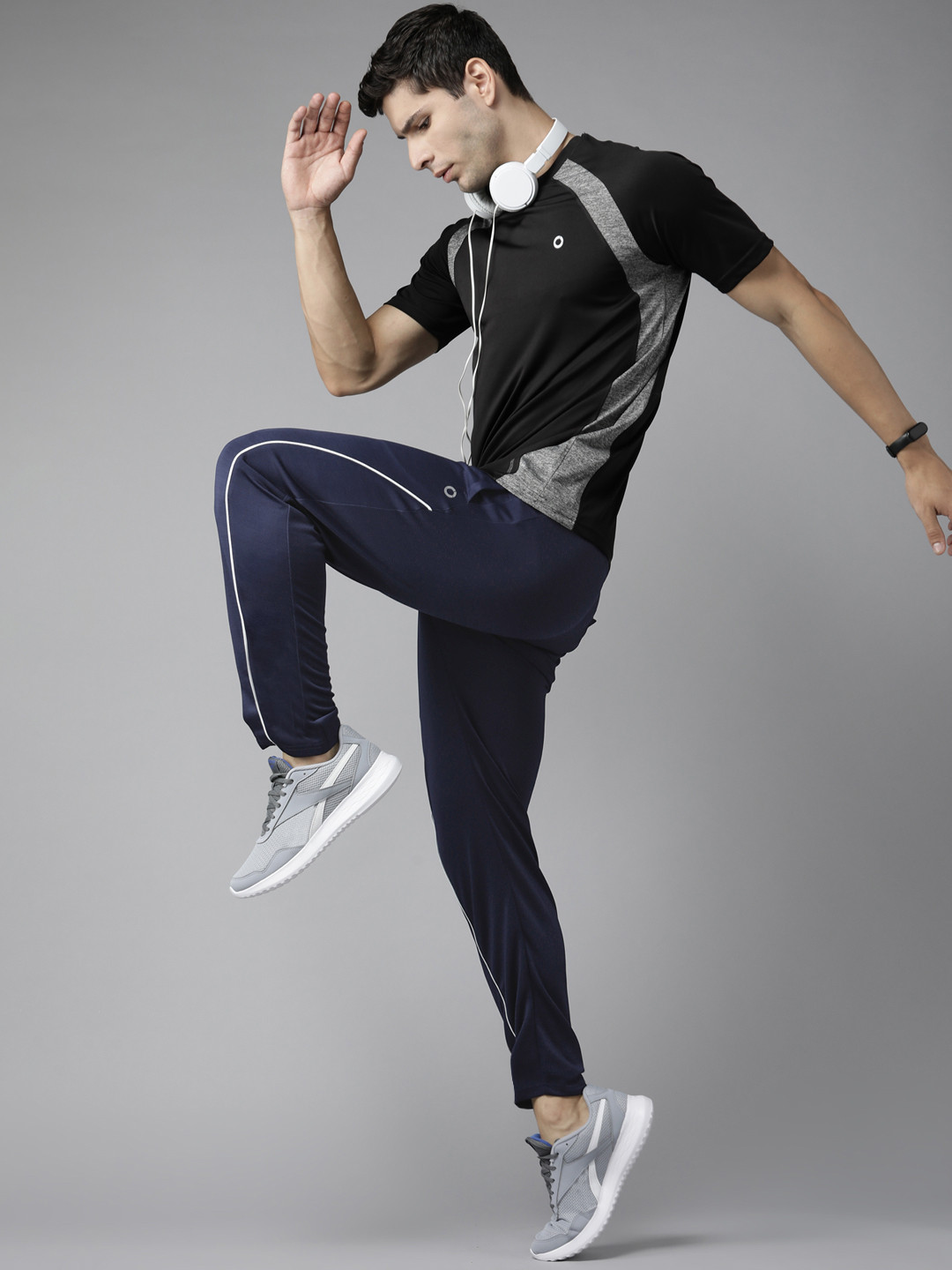 

PROWL by Tiger Shroff Men Navy Blue Solid Running Track Pants