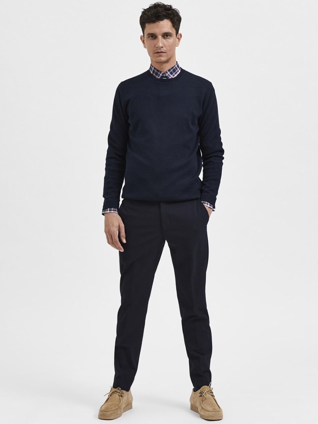 

SELECTED Men Blue Slim Fit Trousers